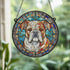 Bulldog Stained Glass Effect Suncatcher